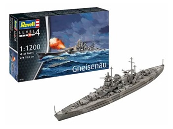 GNEISENAU German battlecruiser, escala 1/1200.