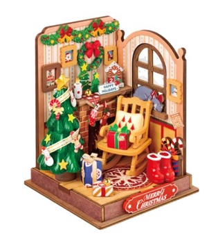 MINIATURE HOUSE Christmas Fireplace