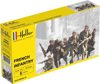 Infantería francesa, 50 piezas. Escala 1/72.