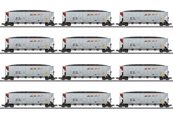 Doce vagones tolva de carbón de Burlington Northern Santa Fe, LLC (BNS