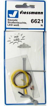 Kit de farolas con led blanco, escala N.