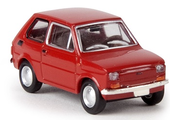 Fiat 126 color rojo.