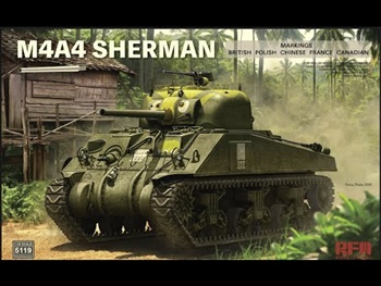 M4A4 Sherman. Kit escala 1/35.