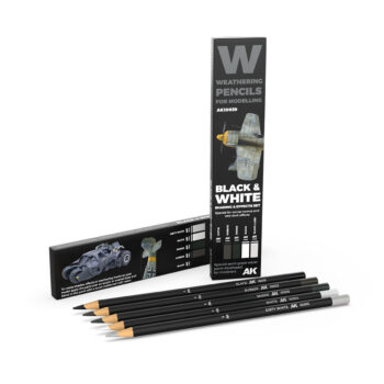 Weathering Pencils blanco & negro.