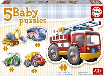 5 Puzzles de vehiculos.