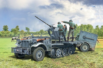 Sd. Kfz. 10/4 with Flak 30 and crew.