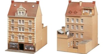 Efificio con tiendas. Medidas: 125x183x203mm