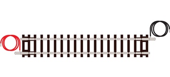 Vía recta con cable.