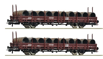 Set de dos vagones de 2 ejes de swing, tipo Ks, los Ferrocarriles Fede