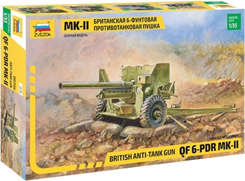 British anti tank gun QF 6-PDR, escala 1/35.