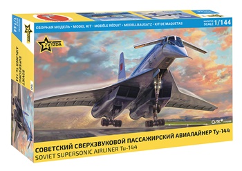 Soviet supersonic Airliner Tu-144, escala 1/144.