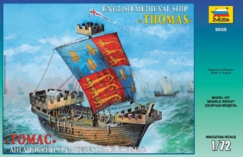 Barco medieval inglés Thomas, escala 1/72.