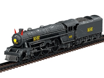 Locomotora de vapor con tender Black Ice AC/DC Tour 2008-2010.