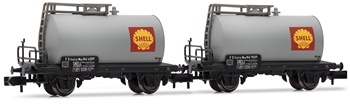 Set de dos vagones cisterna de 2 ejes Shell FS
