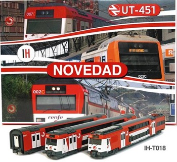 Automotor RENFE Operador UT451 decoración cercanías.