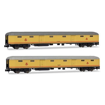 Set de 2 furgones postales DGCT números 2 y 10 Correos RENFE.