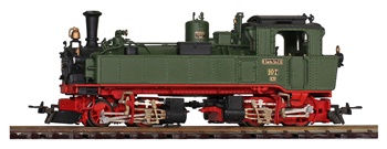 Locomotora vapor K. Saechs. Sts. E. B. 130 color verde.