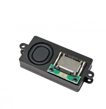 Altavoz rectangular de 4 ohms, con caja de resonancia.