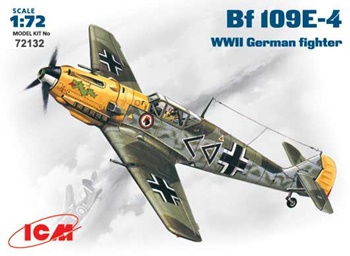 Bf 109E-4 WWII German fighter, escala 1/72.