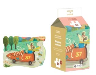 Libro y puzle Bigotes veloces.