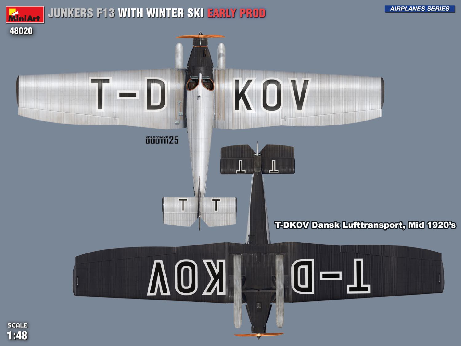 Junkers F13 winter ski, escala 1/48.