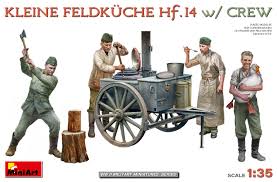 Pequeña cocina con cocineros. Escala 1/35.