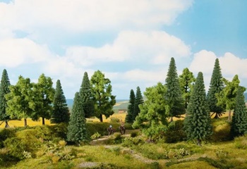 Set de 6 árboles de 14-18cm.