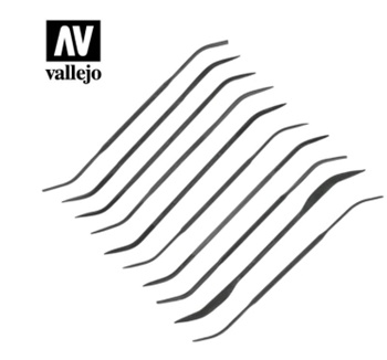 Set de 10 limas curvadas.