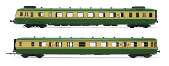 Automotor RGP de la SNCF XRAB color verde-amarillo, época IV. Digital