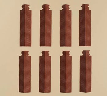 Columnas esquina color orjo.