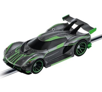 Tunning Hypercar antracita-neon verde.
