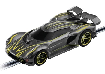 Tuning hypercar antracita-neon amarillo.