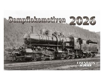 Calendario Dampflokomotiven 2026.