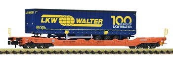 Vagón con contenedor LKW WALTER.
