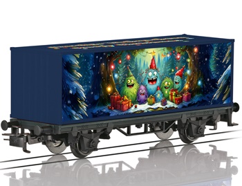 Vagón de dos ejes en un diseño fresco y juvenil de Navidad.