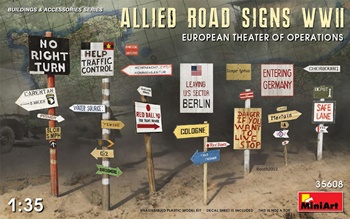 Allied road signs WWII, escala 1/35.