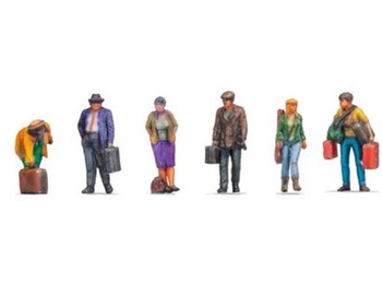 Personajes con maletas.