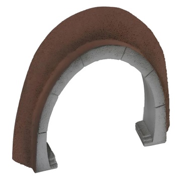 Portal de túnel ICE doble vía.