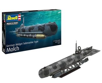 German Midget Submarine type Molch, escala 1/72.