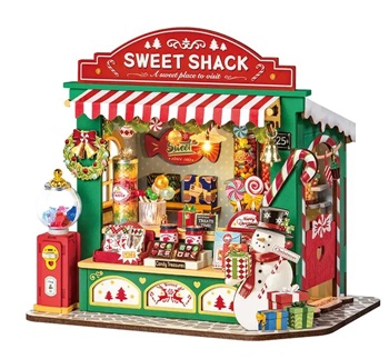 Miniature House Christmas Candy Stand.