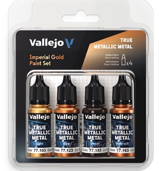 TRUE METALLIC METAL Set de pinturas Oro Imperial.