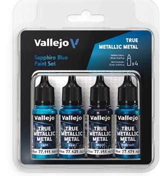 TRUE METALLIC METAL Set de pinturas Azul Zafiro.