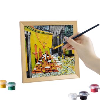 Set de pinturas 3D Café en la noche.