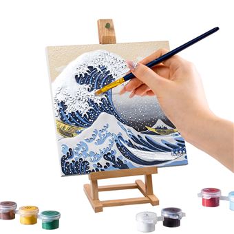 Set de pinturas 3D La gran ola de Kanagawa.