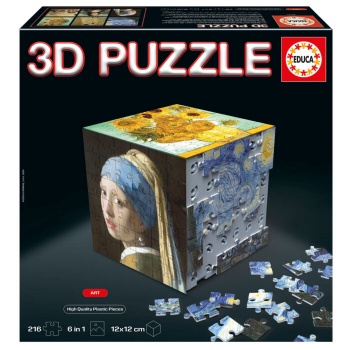 Puzzle 3D ARTE 6 puzzles en 1, 216 piezas.