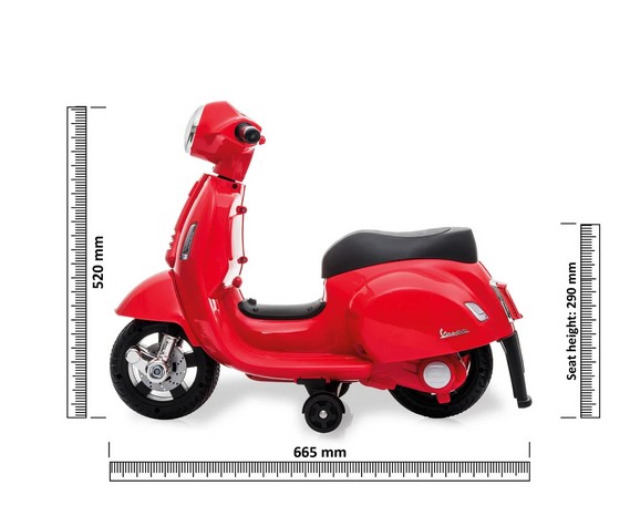 Vespa mini en color rojo.