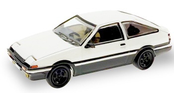 Toyota Corolla Ae86, color blanco.