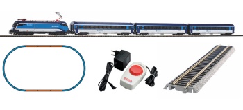 Set Iniciación locomotora Railjet, coches pasajeros, vías,...