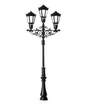 Farola antigua de tres luces LED. Medida 6cm.