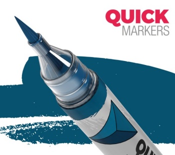 QUICK MARKERS TURQUOISE BLUE.